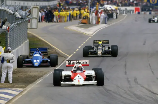 Alain Prost in the 1986 Australian Grand Prix