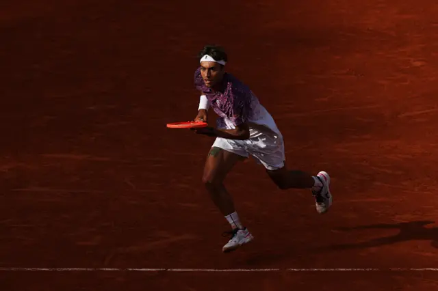 Flavio Cobolli of Italy looks on