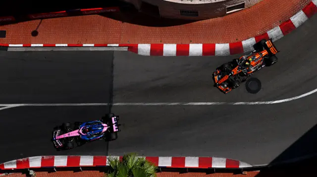 Pierre Gasly ahead of Lando Norris