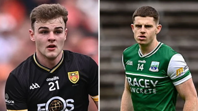 Down's Ryan Magill and Fermanagh's Darragh McGurn