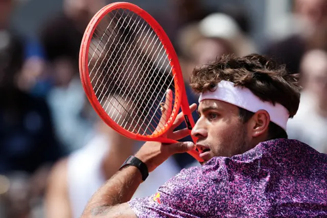 Italy's Flavio Cobolli plays against Germany's Alexander Zverev