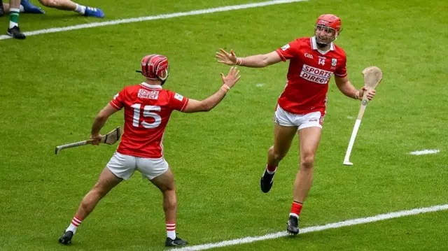 Brian Hayes celebrates