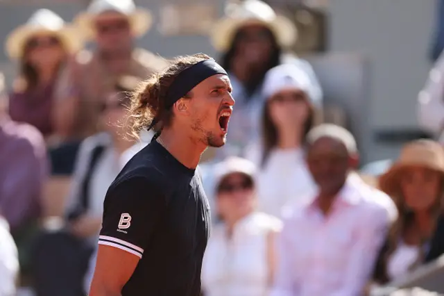 Alexander Zverev of Germany celebrates