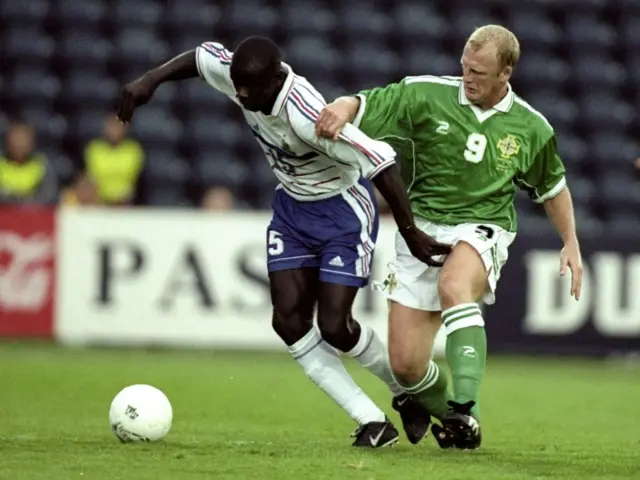 Lilian Thuram and Iain Dowie