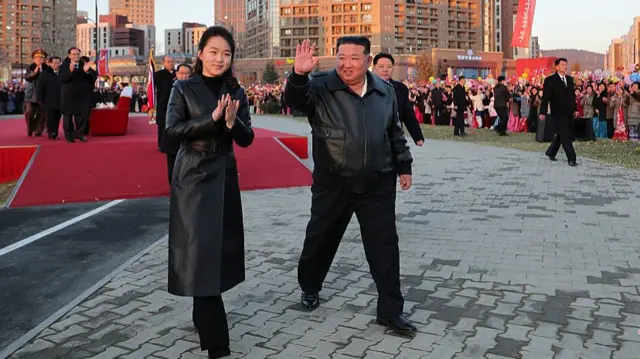 Kim Ju Ae (left) has become a familiar face at major state events