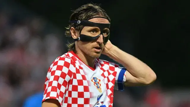 Luka Modric playing for Croatia