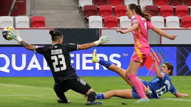Scotland's Caroline Weir scores against Israel
