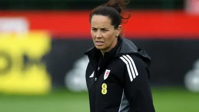 Rhian Wilkinson during a Wales training session