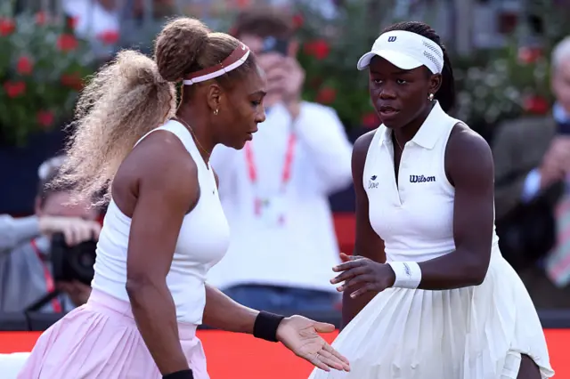 Serena Williams and Victoria Mboko
