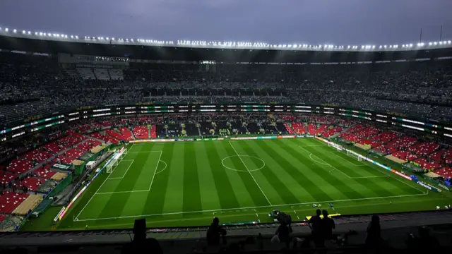The Azteca Stadium in Mexico City ahead of kick-off