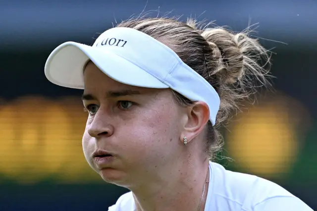 Barbora Krejcikova reacts