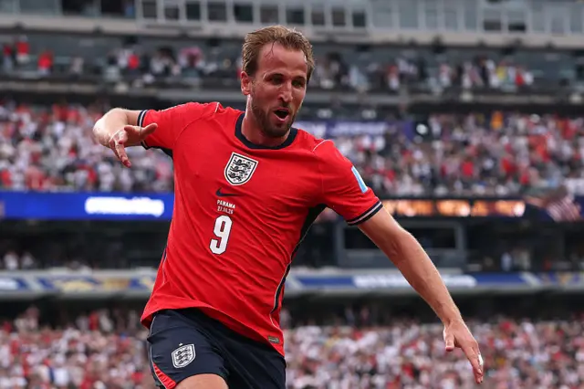 England captain Harry Kane celebrates after scoring during the 2026 FIFA World Cup