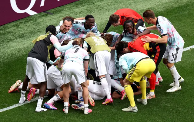Belgium celebrate