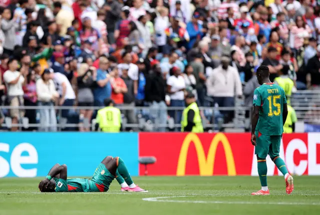 Nathan Ngoy #25 of Belgium shows dejection after the team's 2-3 defeat in the FIFA World Cup 2026 Round Of 32 match between Belgium and Senegal at Seattle Stadium on July 01, 2026 in Seattle, Washington.