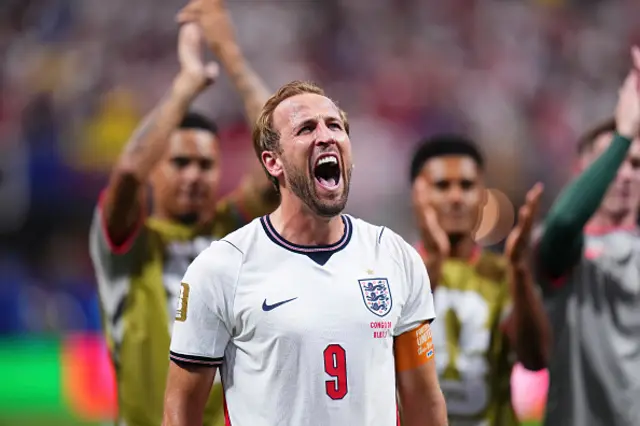 Harry Kane of England celebrates