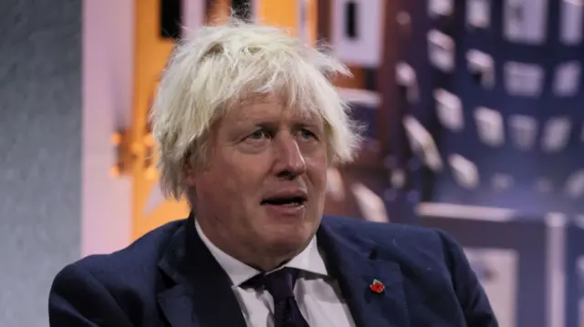 Boris Johnson speaking at an event