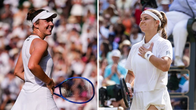 Split image of Linda Noskova and Karolina Muchova