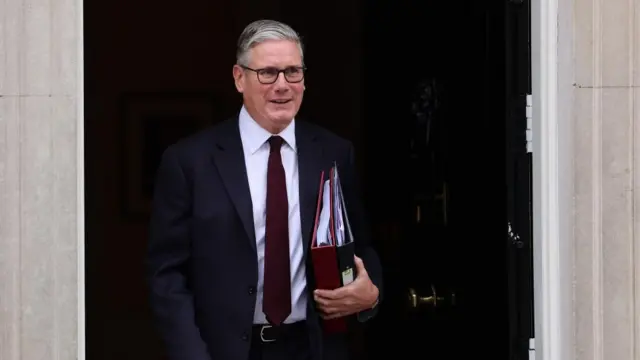 PM Keir Starmer outside Number 10 Downing Street earlier this month
