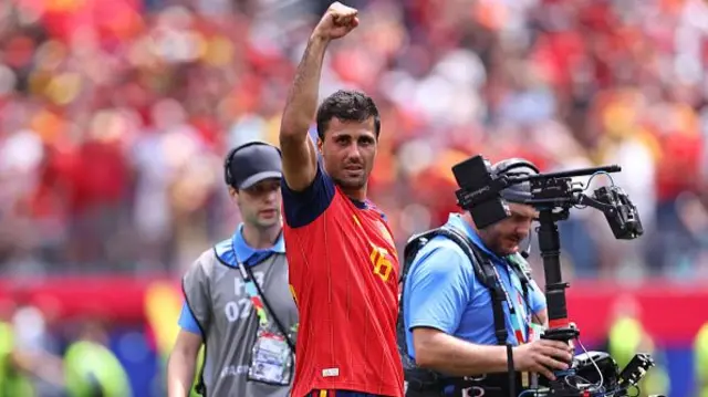 Rodri of Spain celebrates