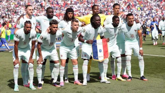 The France team before they beat Morocco