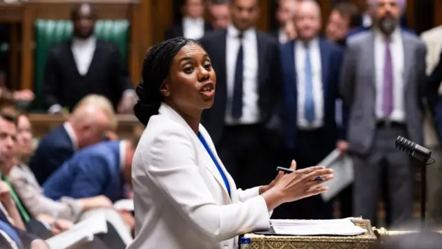 Conservative leader Kemi Badenoch speaks in Commons