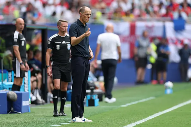 Tuchel gestures on the touchline