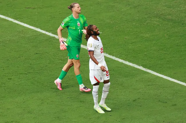 Djed Spence #25 of England reacts