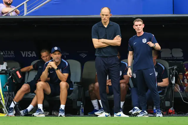 Thomas Tuchel, Head Coach of England watches play
