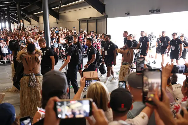 England team arrives