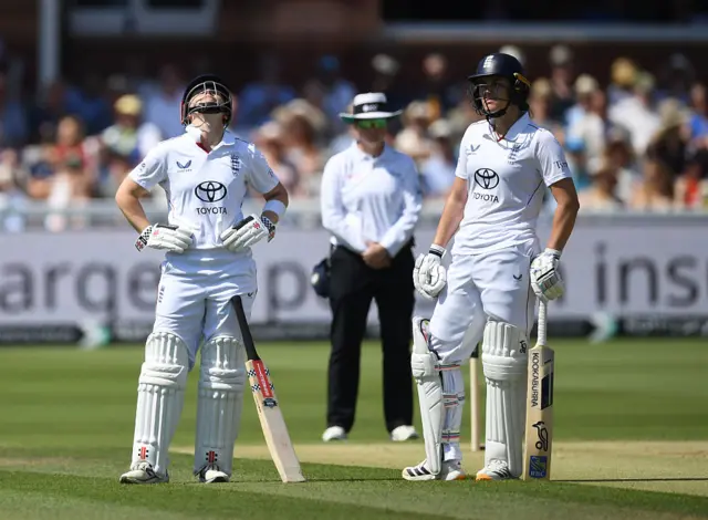 Heather Knight looks dejected after a review gives her out