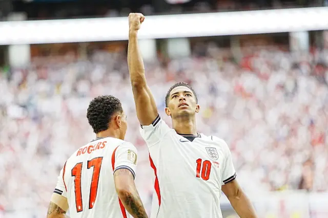 Jude Bellingham (10) of England celebrates