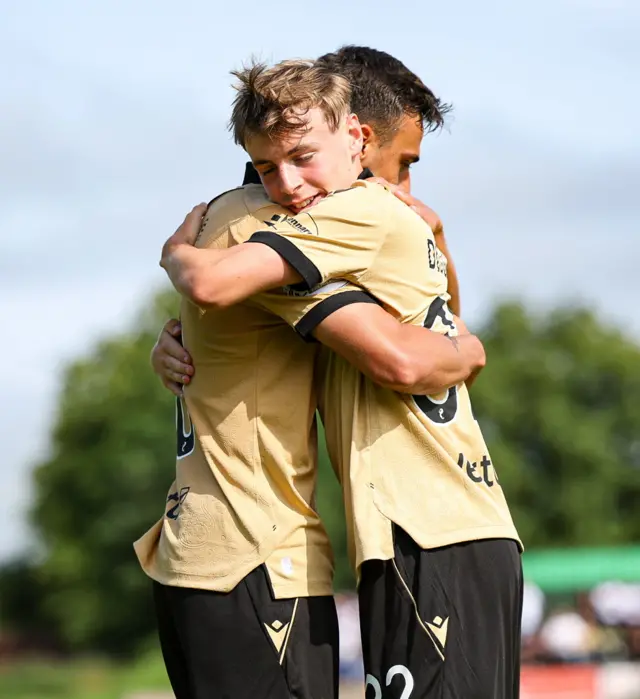St Mirren celebrate