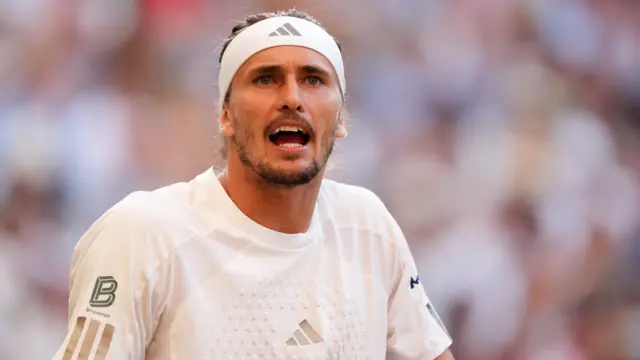 Alexander Zverev looks frustrated