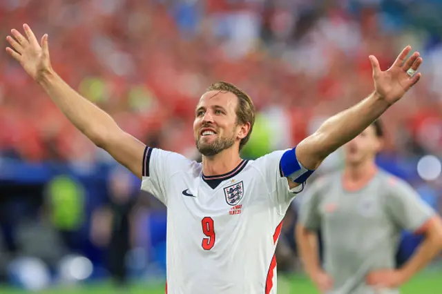Harry Kane of England celebrates