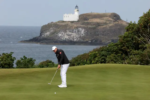 NORTH BERWICK, SCOTLAND - JULY 12: Matt Fitzpatrick of England putts on the fourth green on day four of the Genesis Scottish Open 2026 at The Renaissance Club on July 12, 2026 in North Berwick, Scotland. (Photo by Andrew Redington/Getty Images)