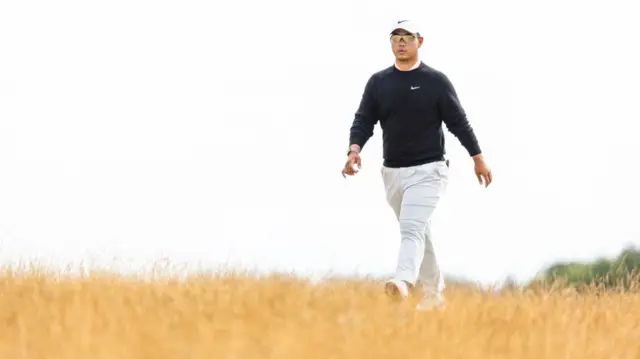 Tom Kim is currently in a tie for the lead