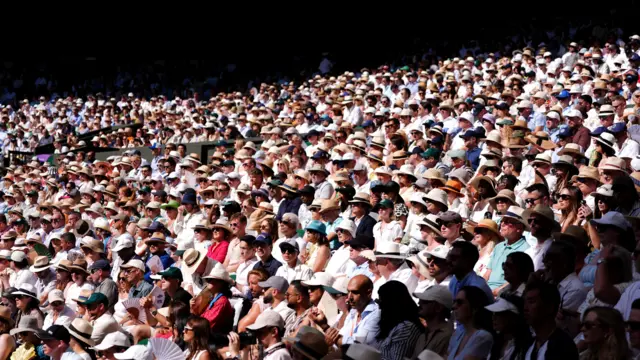 Centre Court crowd watches men's singles final at Wimbledon