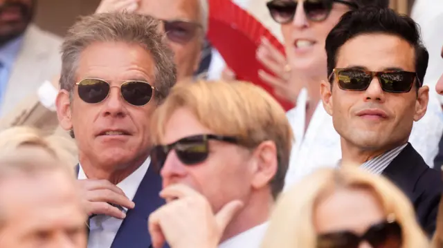 Ben Stiller and Rami Malek at Wimbledon