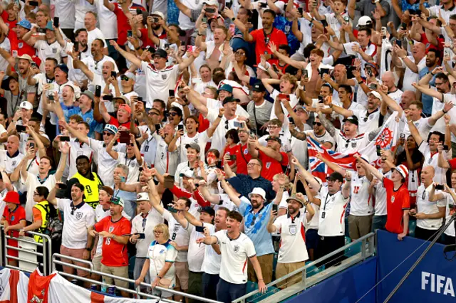 England fans celebrate