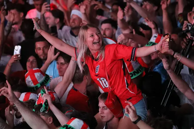 England fans celebrate