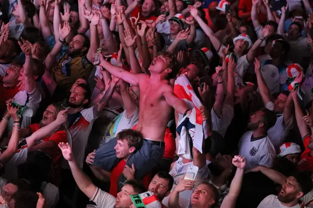 England fans celebrate