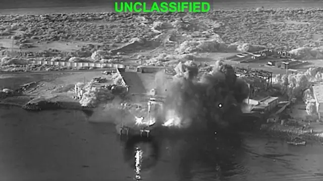 Video footage from US Centcom shows overnight strikes on Iranian targets