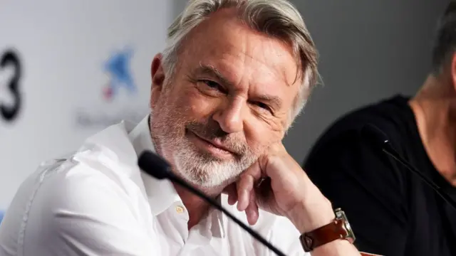 Actor Sam Neill attends a press conference during day 9 of the 52nd edition of the Sitges Fantastic Film Festival on October 11, 2019 in Sitges, Spain
