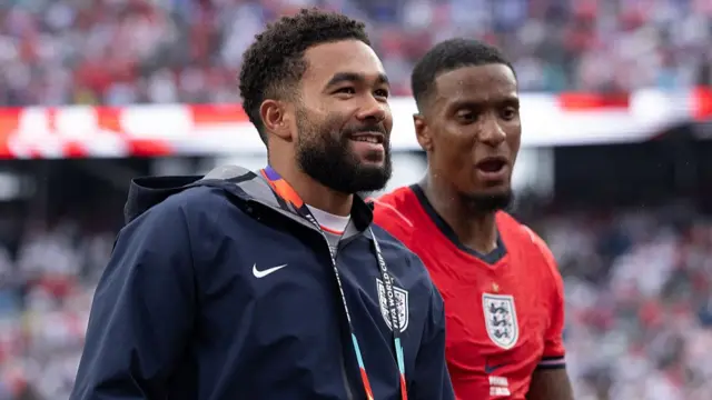 Reece James and Ezri Konsa on the pitch