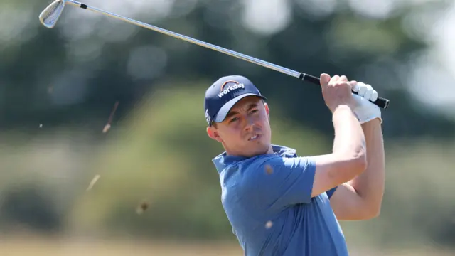 Matt Fitzpatrick plays a shot