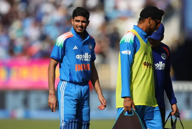Shubman Gill limps off