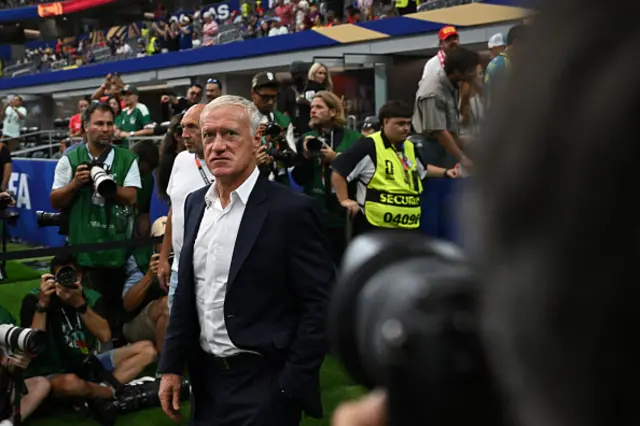 Didier Deschamps looks on