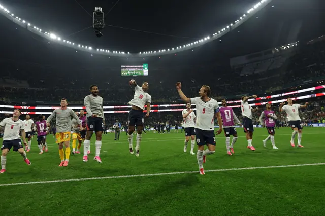 Jude Bellingham and England celebrate