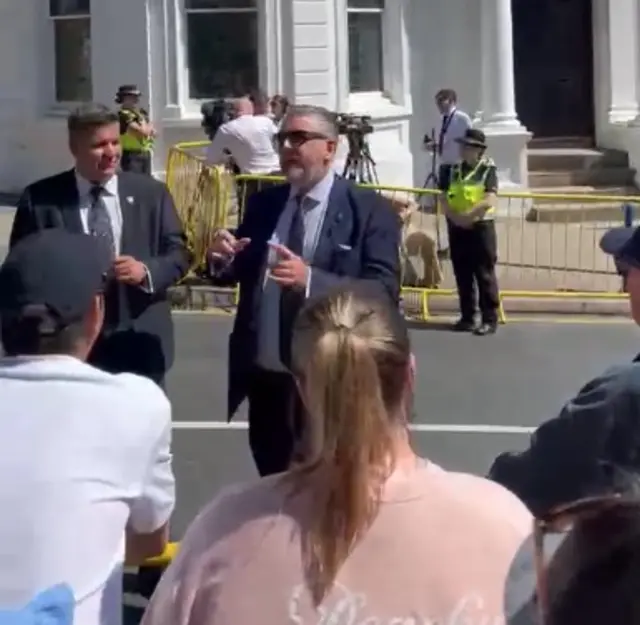 Head of security briefs crowds outside Tynwald