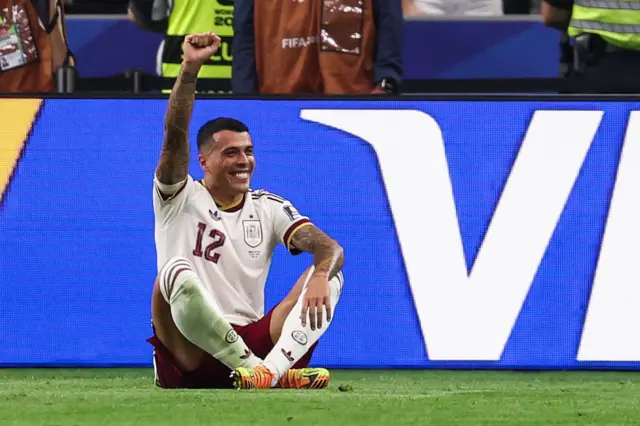 Porro celebrates scoring Spain's second of the game